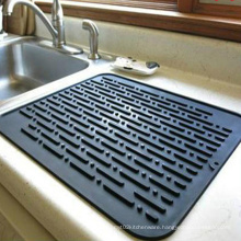 Sink Counter Top Dish Silicone Drying Mat Microfiber